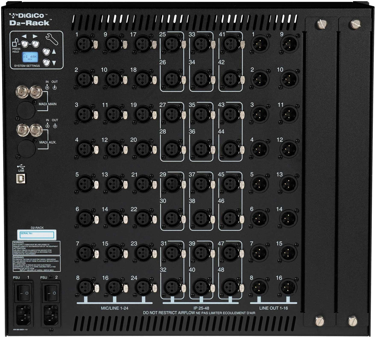 DiGiCo X-S31-D2M-B-RP S31 D2 Rack Pack with 1x MADI-DMI-B Expansion Card and 1x Blank DMI Slot - PSSL ProSound and Stage Lighting