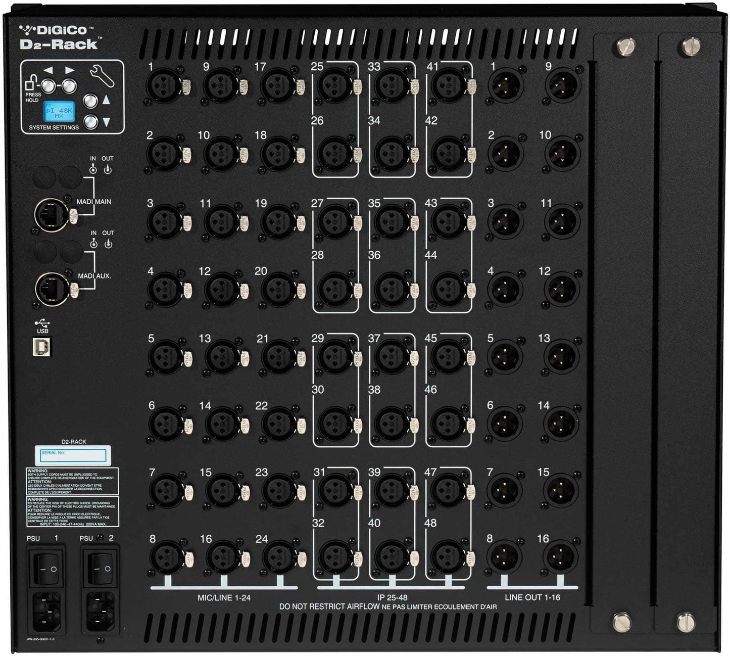 DiGiCo X-S21-D2C-C-RP S21 D2 Rack Pack with 1x MADI-DMI-C Expansion Card and 1x Blank DMI Slot - PSSL ProSound and Stage Lighting