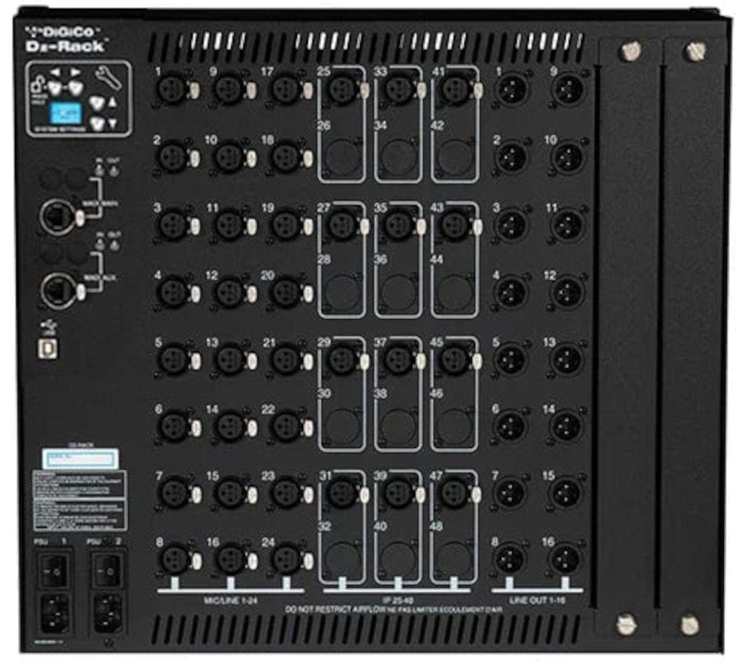 DiGiCo X-D2-DI-C D2-RACK with 24 XLR Channels/24 AES Channels and CAT6 MADI Connection - PSSL ProSound and Stage Lighting