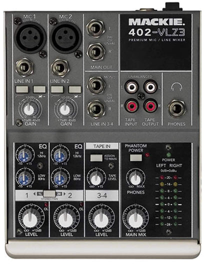 Mackie 402-VLZ3 4Ch Mixer with 2 XDR MicPres & EQ - ProSound and Stage Lighting