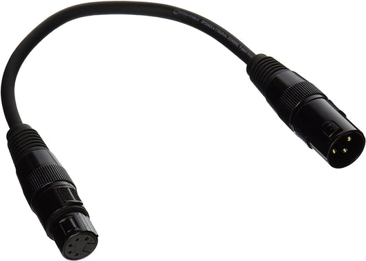 Accu-Cable AC3PM5PFM 3 to 5 Pin DMX Turn Around - PSSL ProSound and Stage Lighting