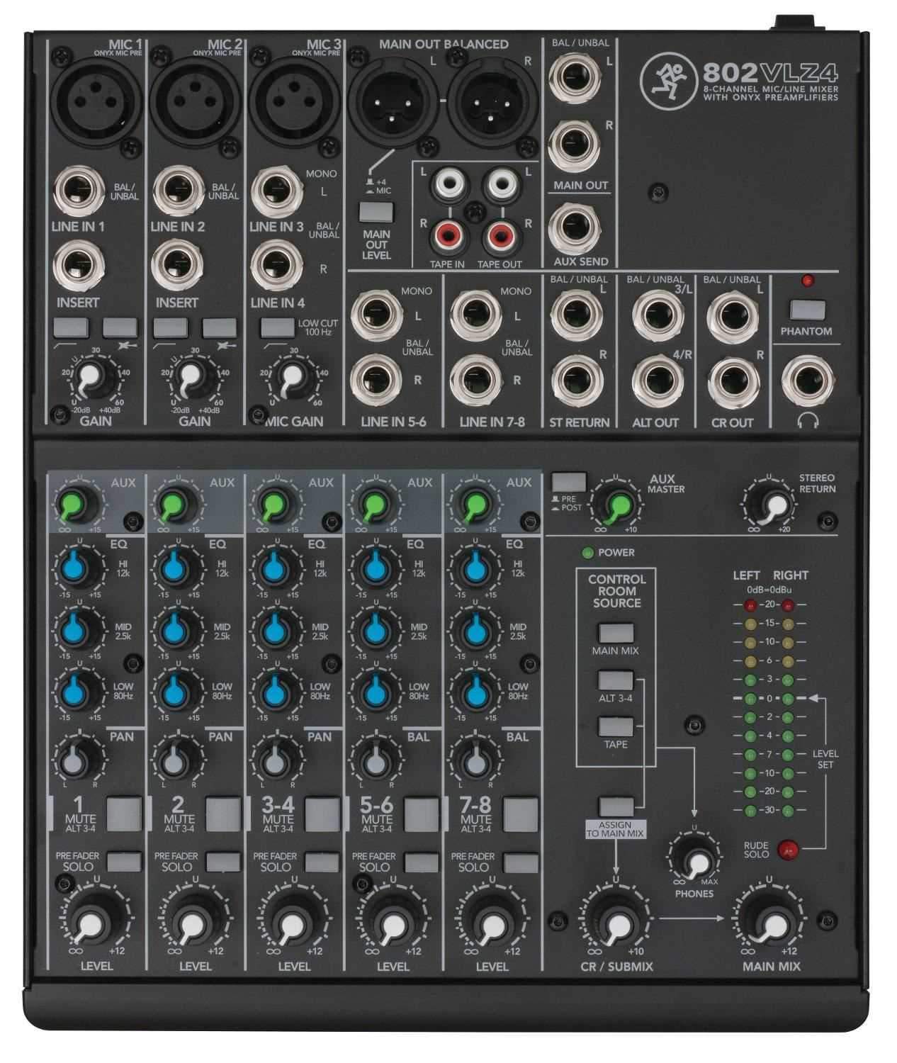 Mackie 802VLZ4 Compact 8-channel PA Mixer - ProSound and Stage Lighting