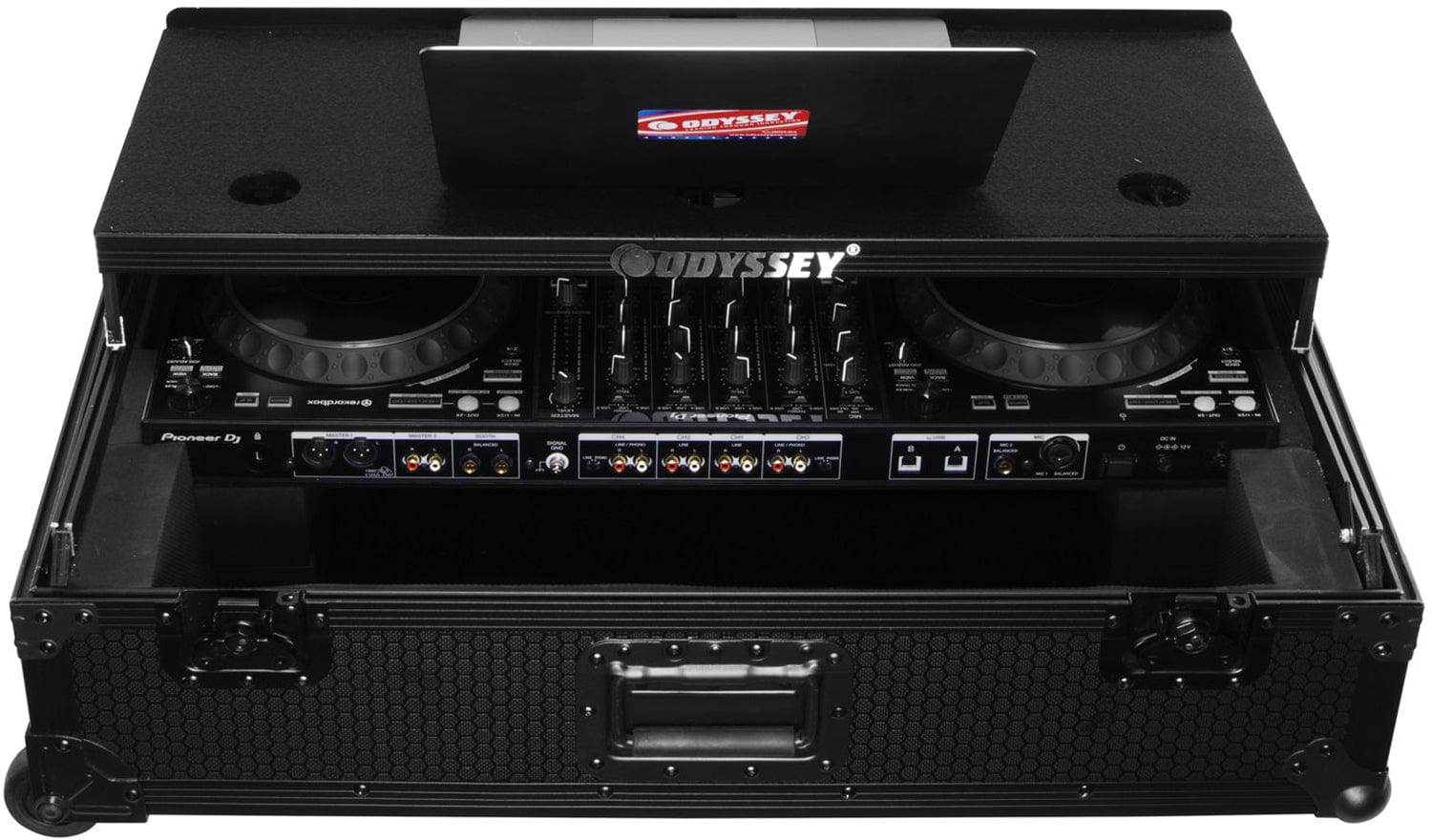 Odyssey 810240 Custom Fit for Pioneer DDJ-1000 Industrial Board Glide Style 2U Case - PSSL ProSound and Stage Lighting