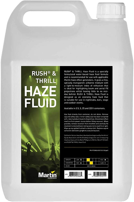 Martin RUSH and THRILL Haze Fluid 5L - ProSound and Stage Lighting
