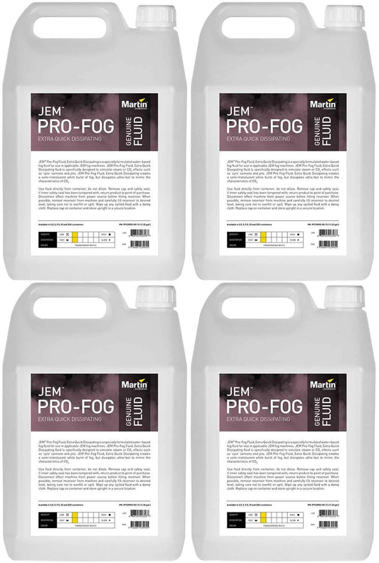 Martin JEM Pro-Fog Fluid Extra Quick Dissipating 4x5L - ProSound and Stage Lighting