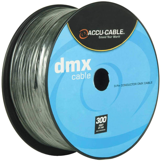 Accu-Cable 300Ft Spool Bulk DMX 3-Pin Cable - ProSound and Stage Lighting