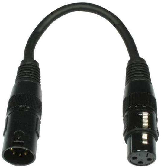 Accu-Cable AC5PM3PFM 5 to 3 Pin DMX Turn Around - PSSL ProSound and Stage Lighting