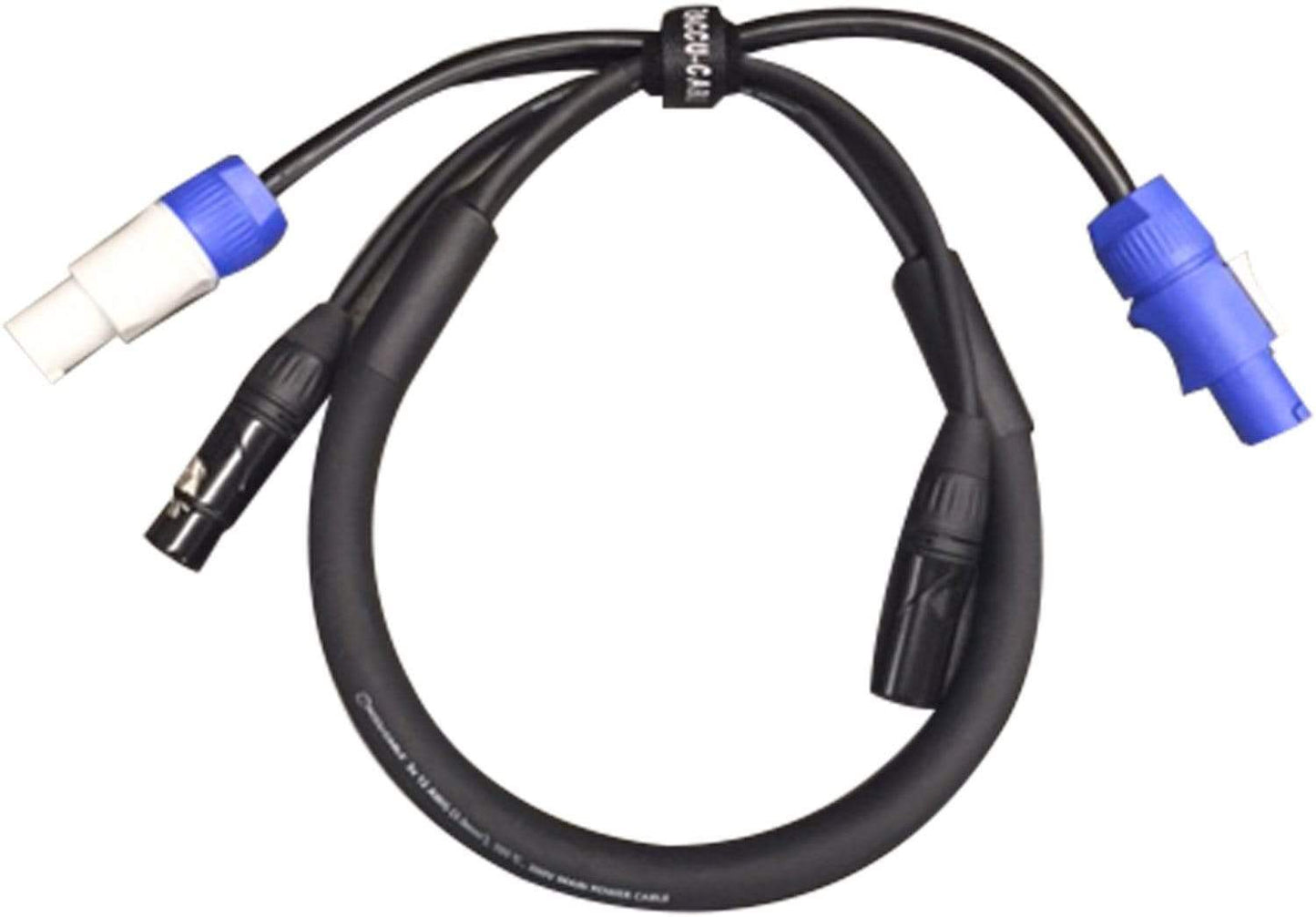 ADJ American DJ 3 Foot PowerCon 3-Pin DMX Combo Cable - ProSound and Stage Lighting