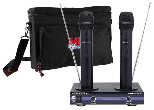 VocoPro Dual Handheld Rechargeable Vocal Mic with Bag - ProSound and Stage Lighting