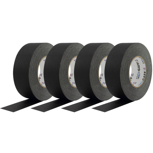 PRO Black Gaffers Stage Tape 4-Pack 2In x 55Yds - ProSound and Stage Lighting