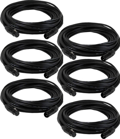25ft 3-Pin DMX Lighting Cable 6-Pack - ProSound and Stage Lighting