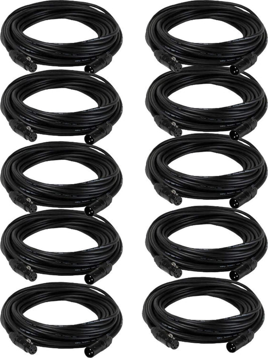 25ft 3-Pin DMX Lighting Cable 10-Pack - ProSound and Stage Lighting