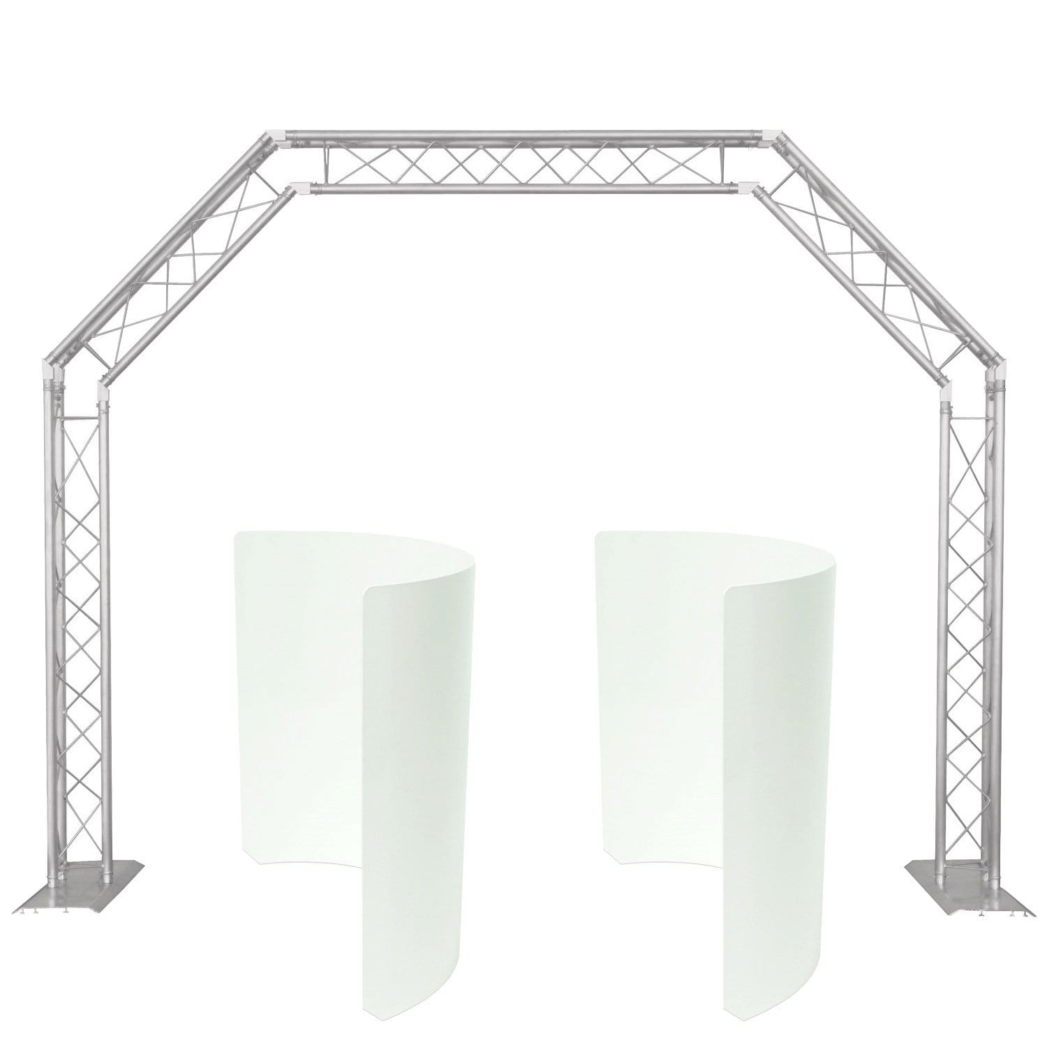 Global Truss Arch System Complete Archway with White Light Sconces - ProSound and Stage Lighting