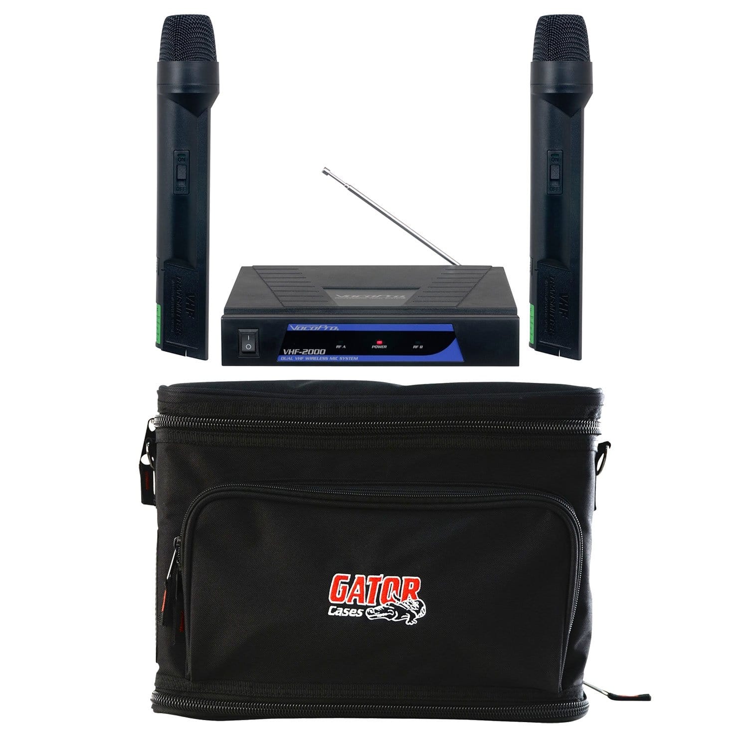 VocoPro VHF-2000 Wireless Mic System with Gator Bag - ProSound and Stage Lighting