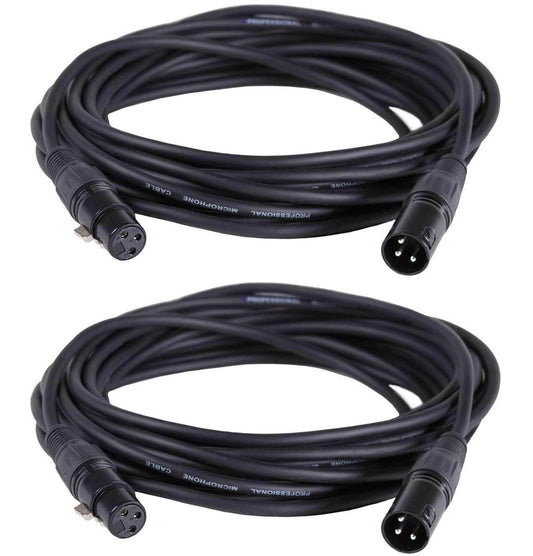 25 Ft XLR to XLR Microphone Cable Pair - ProSound and Stage Lighting