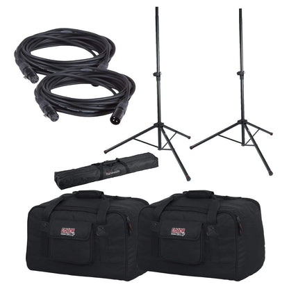 Gator 8-Inch Speaker Tote Pack with Stands & Cables - ProSound and Stage Lighting