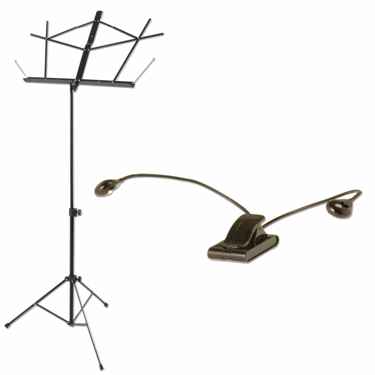 Compact Sheet Music Stand Plus Orch Light Pack - ProSound and Stage Lighting