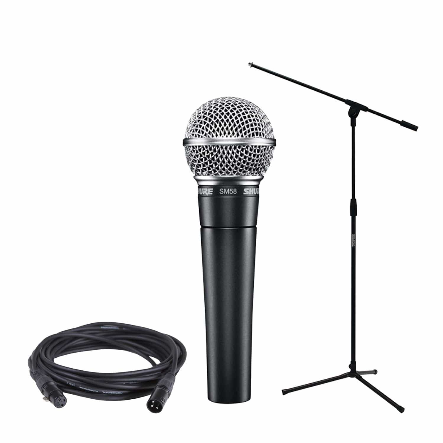 Shure SM58 Vocal Mic with Mic Stand and Cable - ProSound and Stage Lighting