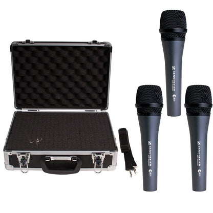 Sennheiser E835 Vocal Mic 3-Pack with Carrying Case - ProSound and Stage Lighting