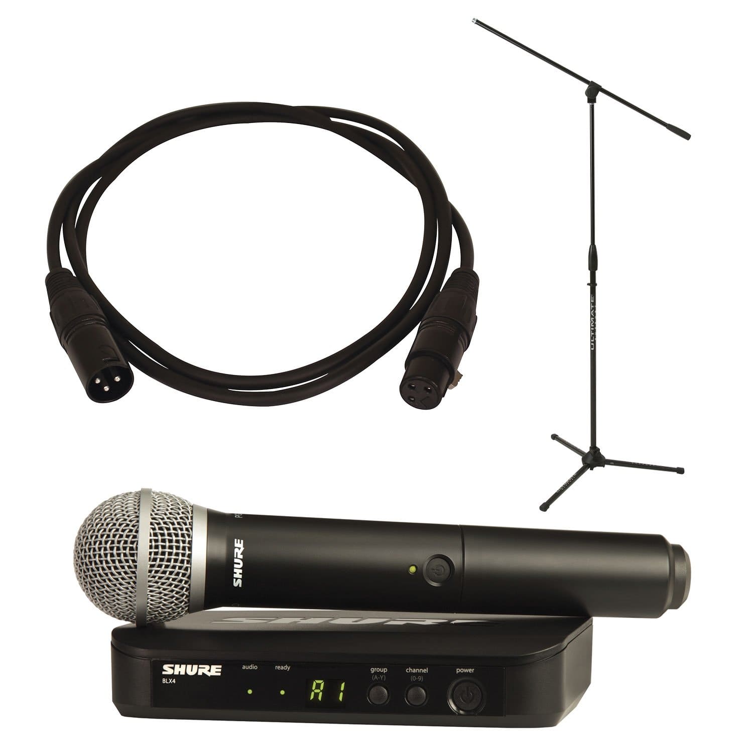 Shure BLX24-PG58 Wireless Handheld Mic with Boom Stand & Cable - ProSound and Stage Lighting