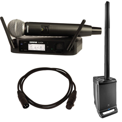 JBL EON ONE PA System with Shure GLXD24 SM58 Wireless Mic System - ProSound and Stage Lighting