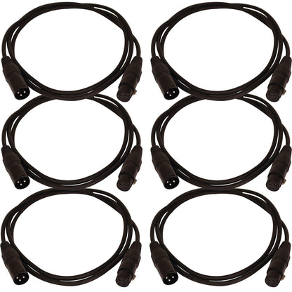 5ft XLR to XLR Microphone Cable 6-Pack - ProSound and Stage Lighting