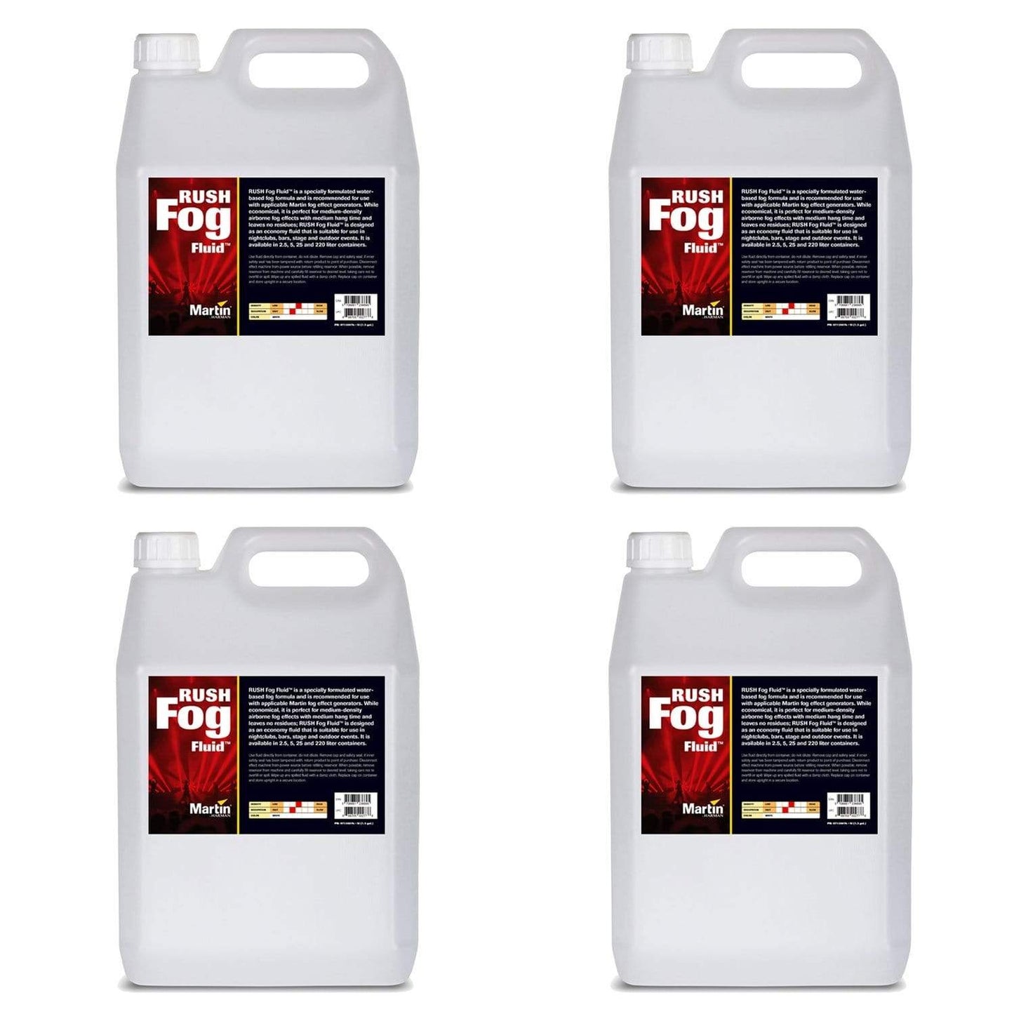 Martin RUSH Fog Fluid Water-Based 5L 4-Pack - ProSound and Stage Lighting