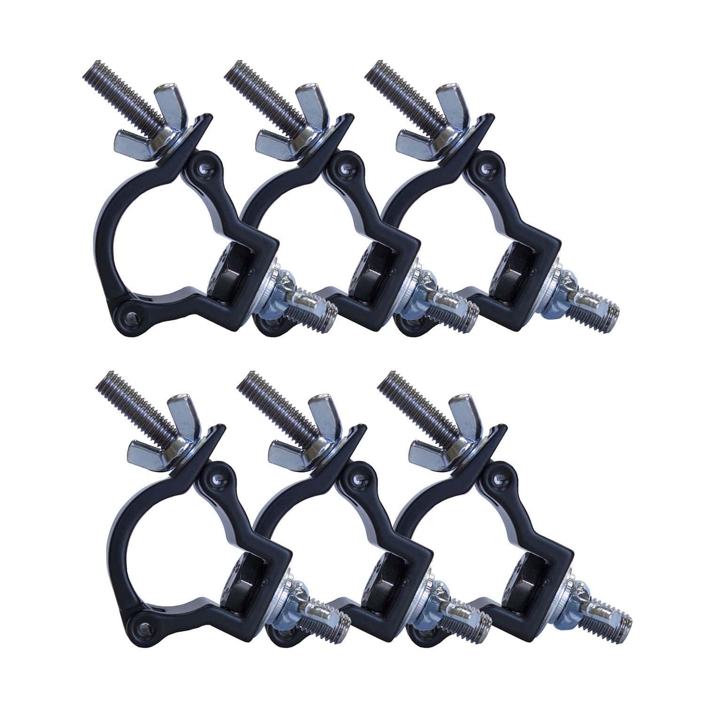Global Truss Jr Clamp Black for F23/24 Series Truss 6-Pack - ProSound and Stage Lighting
