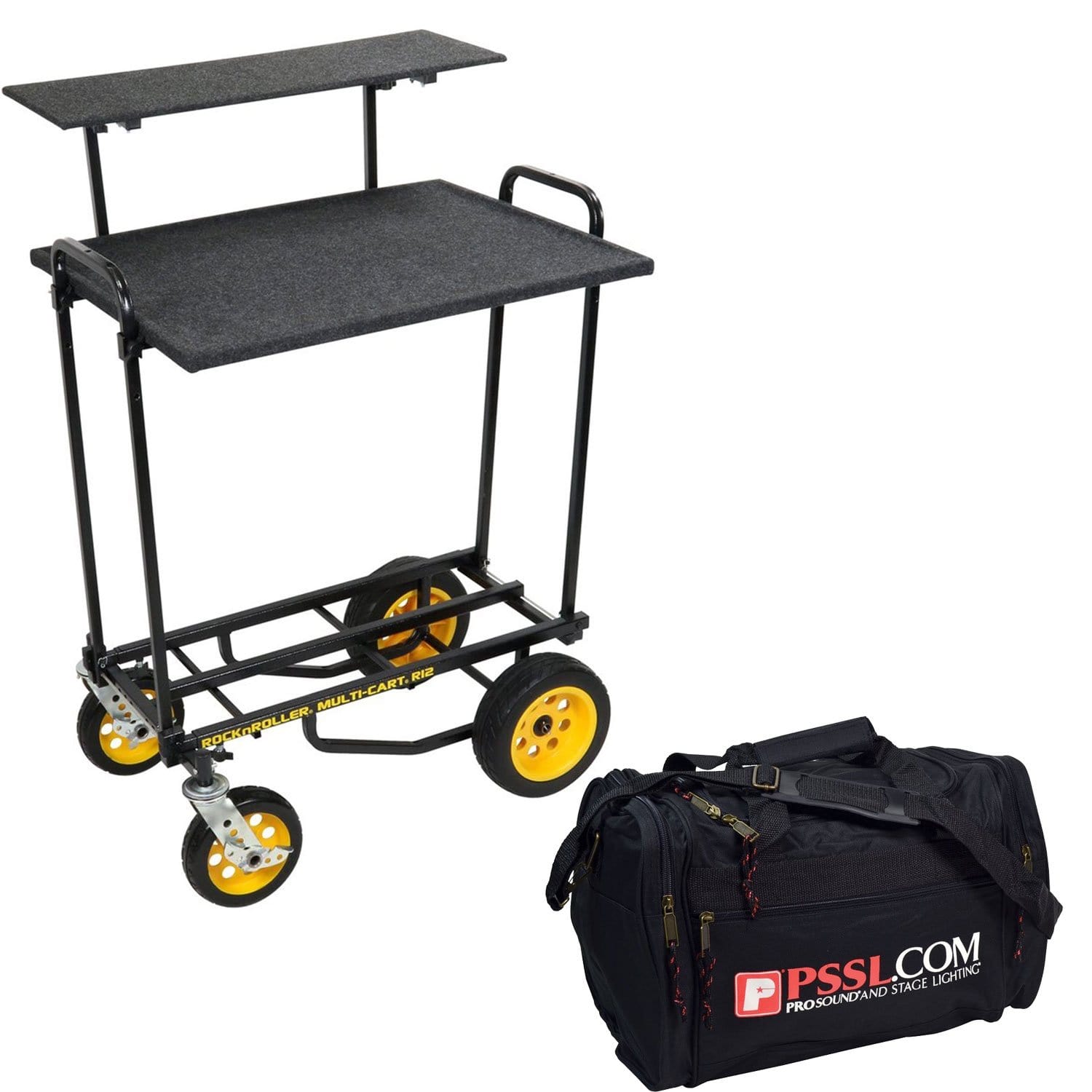 Rock N Roller R12RT Cart with Multi-Shelf & Bag - ProSound and Stage Lighting