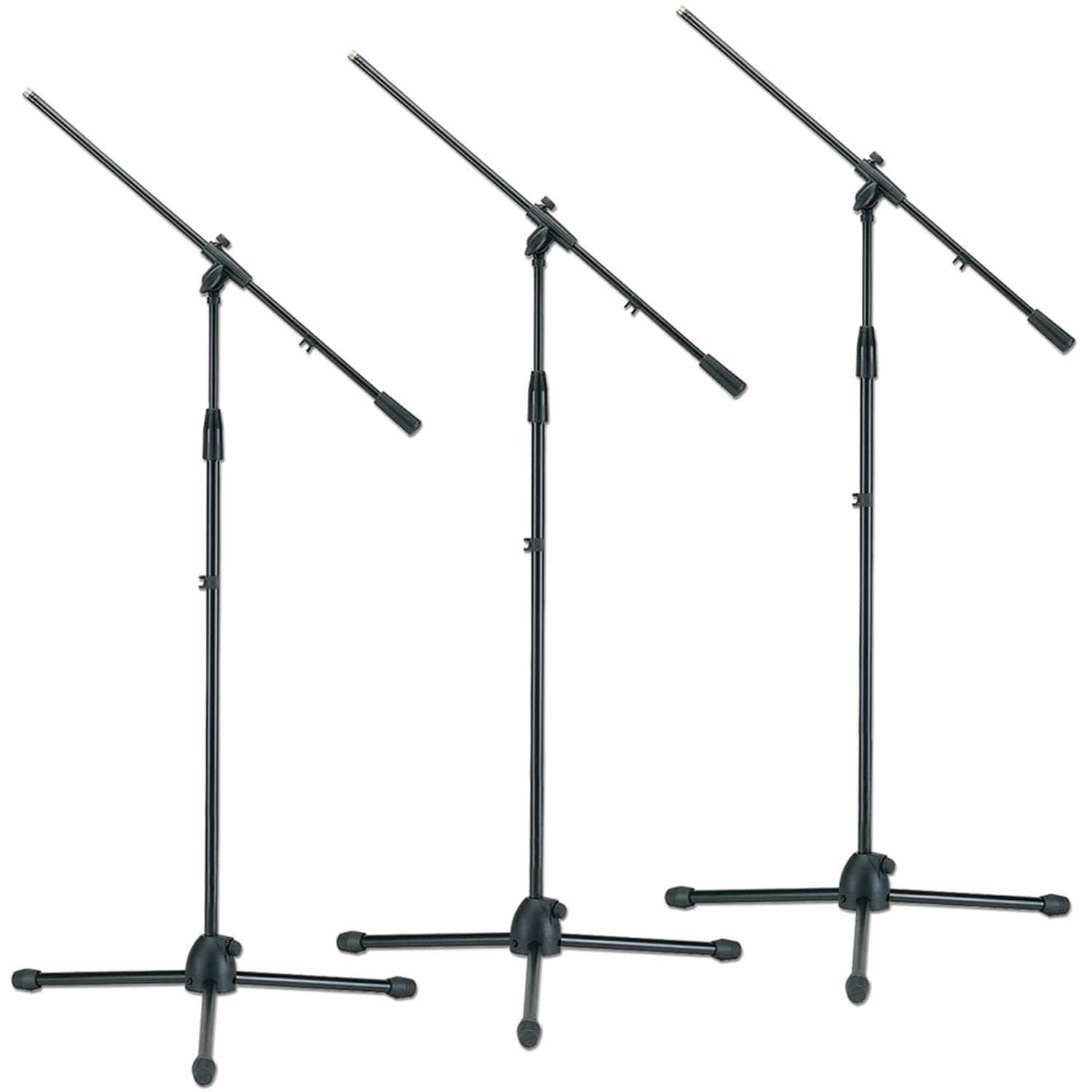 Tripod Microphone Stand with Boom Arm Triple Pack - ProSound and Stage Lighting