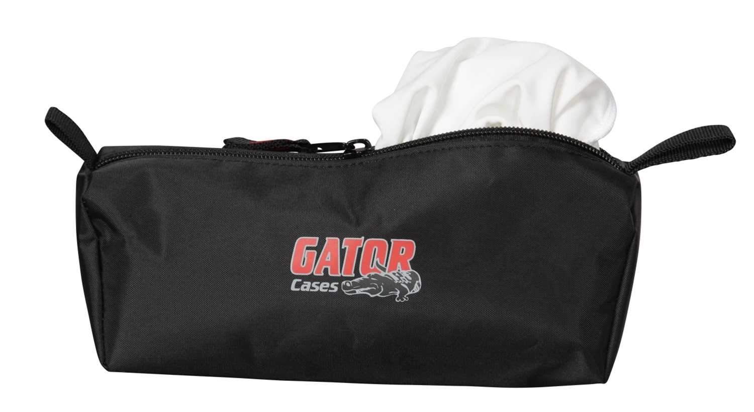 Gator Frameworks Speaker Stand Set with White Covers and Bag - ProSound and Stage Lighting