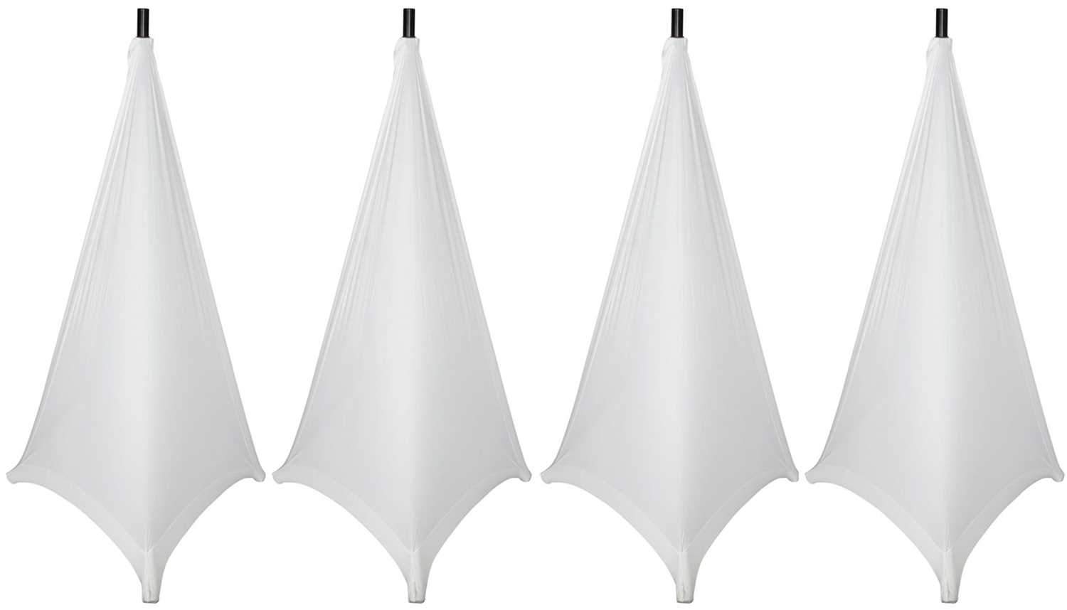 Gator 2-Sided Stretch Speaker Stand Cover 4-Pack White - ProSound and Stage Lighting