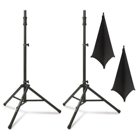 Ultimate TS-100 Speaker Stands with Black Scrims - ProSound and Stage Lighting