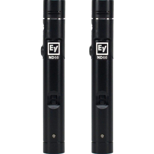 Electro-Voice ND66 Cardioid Condenser Instrument Mic 2-Pack - ProSound and Stage Lighting