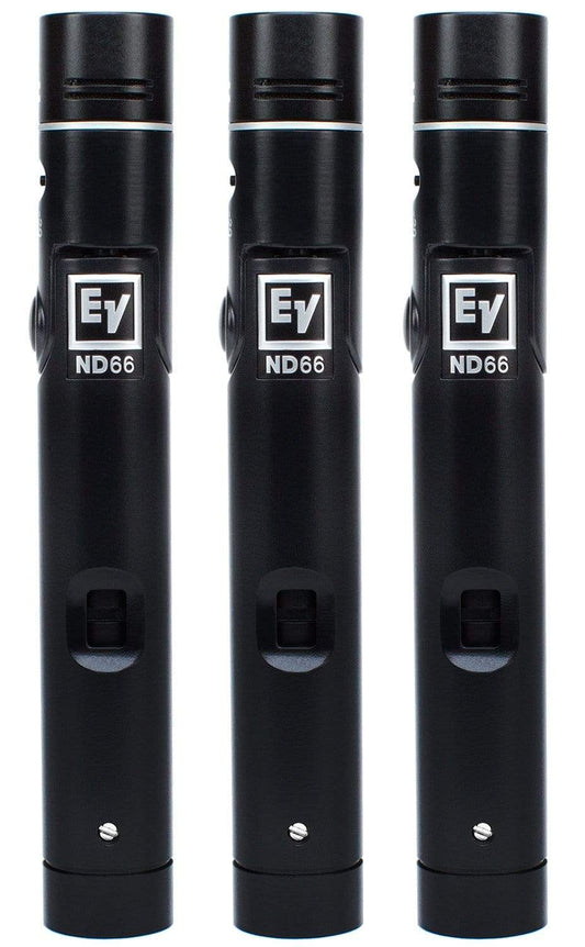 Electro-Voice ND66 Cardioid Condenser Instrument Mic 3-Pack - ProSound and Stage Lighting