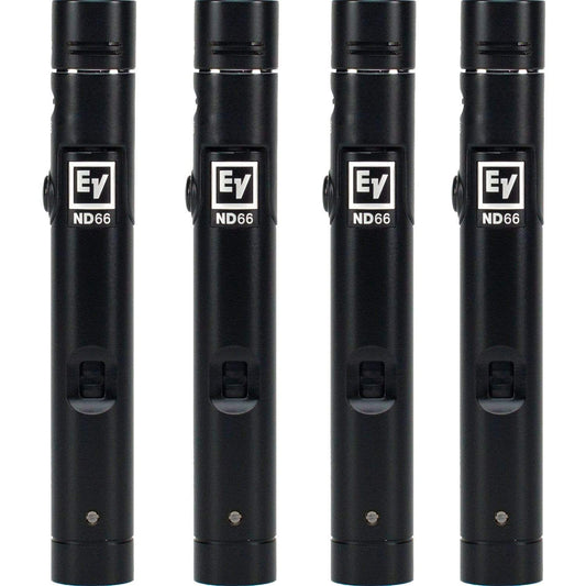 Electro-Voice ND66 Cardioid Condenser Instrument Mic 4-Pack - ProSound and Stage Lighting