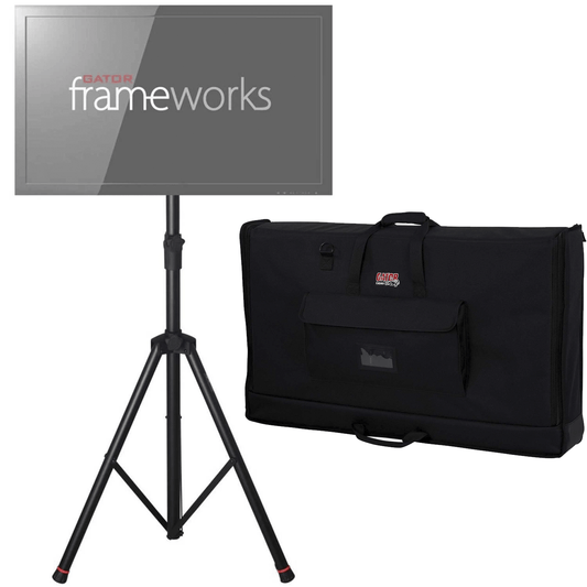 Gator GFW-AV-LCD-2 Monitor Stand with LCD Tote LG Transport Bag - ProSound and Stage Lighting
