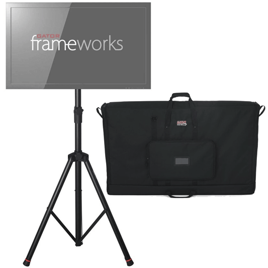 Gator GFW-AV-LCD-2 Monitor Stand with LCD Tote 50 Transport Bag - ProSound and Stage Lighting