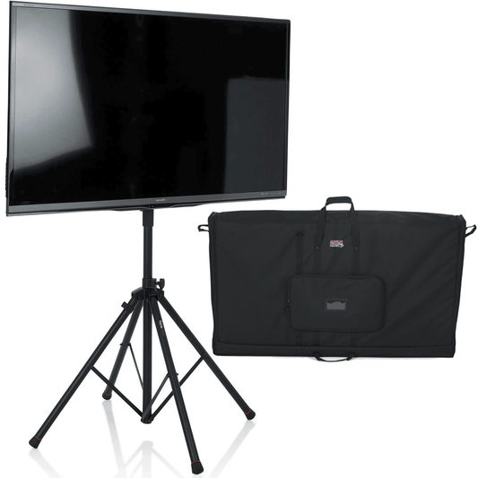 Gator GFW-AV-LCD-25 Quad Leg Stand with LiftEEZ & LCD Tote 60 Bag - ProSound and Stage Lighting