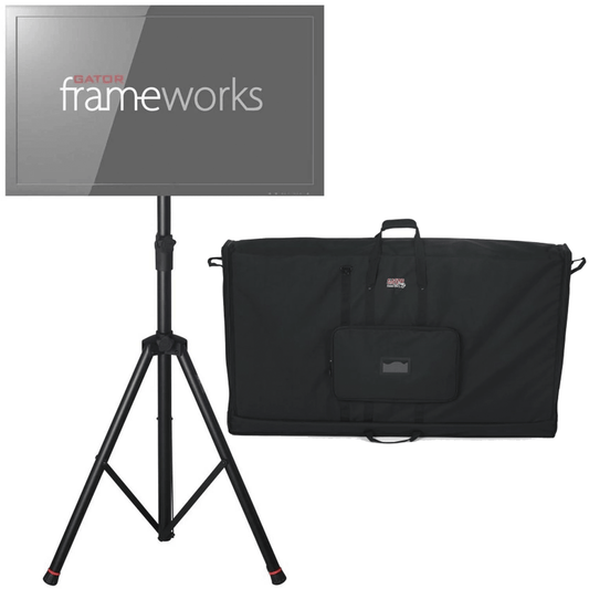Gator GFW-AV-LCD-2 Monitor Stand with LCD Tote 60 Transport Bag - ProSound and Stage Lighting