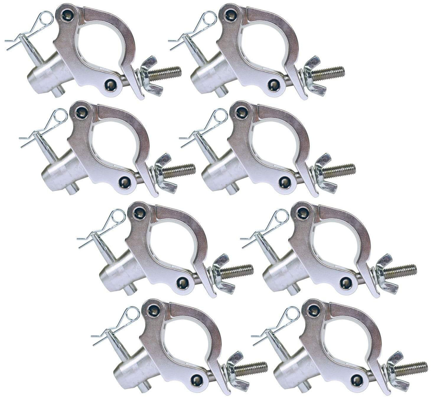 Global Truss Coupler Clamp with Half Coupler 1.5 - 2-Inch 8-Pack - ProSound and Stage Lighting