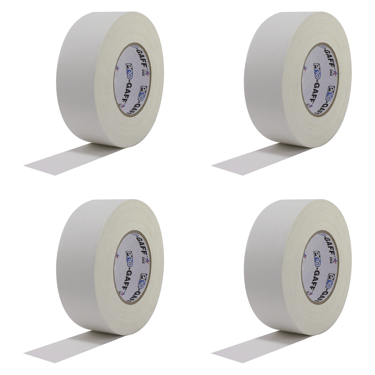 PRO White Gaffers Stage Tape 4-Pack 2" x 55Yds - PSSL ProSound and Stage Lighting