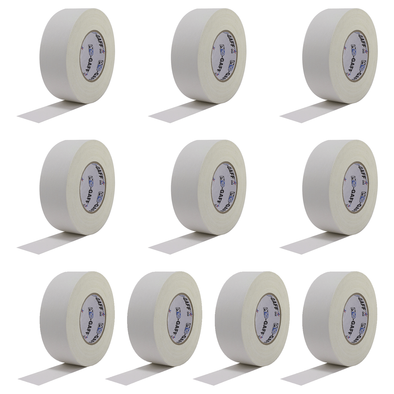 PRO White Gaffers Stage Tape 10-Pack 2" x 55Yds - PSSL ProSound and Stage Lighting