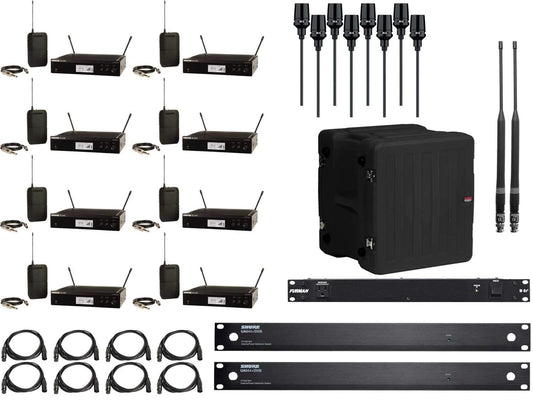 Shure BLX 8-Channel Complete Wireless Lavalier Mic Package - ProSound and Stage Lighting