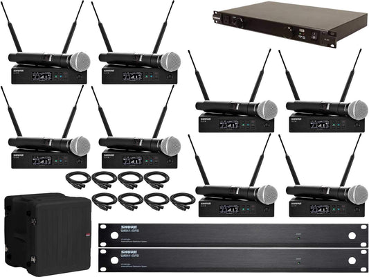 Shure QLXD 8-Channel Digital Wireless Handheld Microphone Package - ProSound and Stage Lighting
