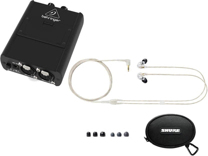 Shure SE215 In-Ear Earphones with In-Ear Monitor Amplifier - ProSound and Stage Lighting