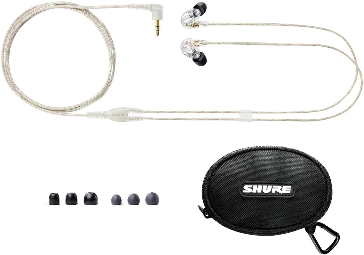 Shure SE215 In-Ear Earphones with PowerPlay P1 Amp & Monitor Belt Pack - ProSound and Stage Lighting