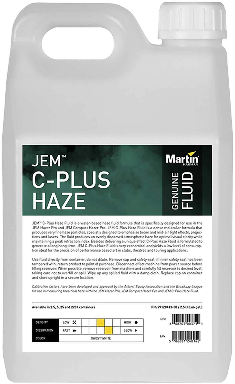 Martin JEM C-Plus Haze Fluid 2.5L 4-Pack - ProSound and Stage Lighting