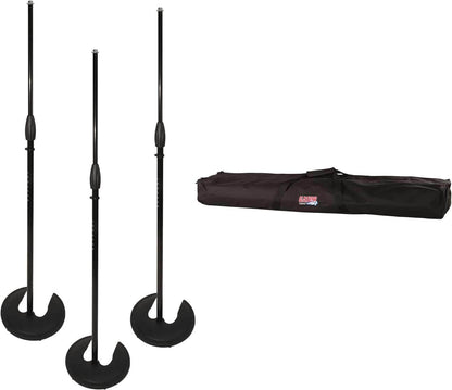 Ultimate PRO-R-SB Mic Stand 3-Pack with Gator Carry Bag - ProSound and Stage Lighting