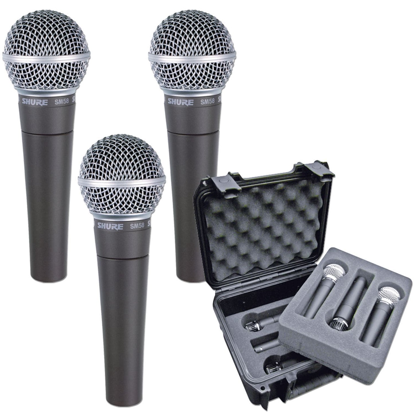 Shure 3 x SM58 Tour Grade Mic Case Package - ProSound and Stage Lighting
